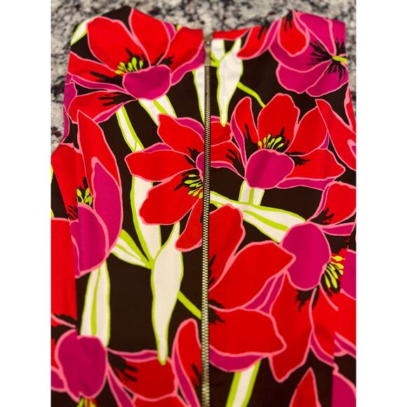 Kate Spade New York tropical floral peplum sheath dress size 4 - Picture 15 of 15